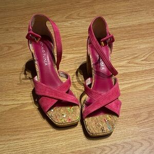 Donald J. Pliner Pink Strappy Heels